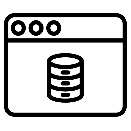 Database seo and web networking hosting icon