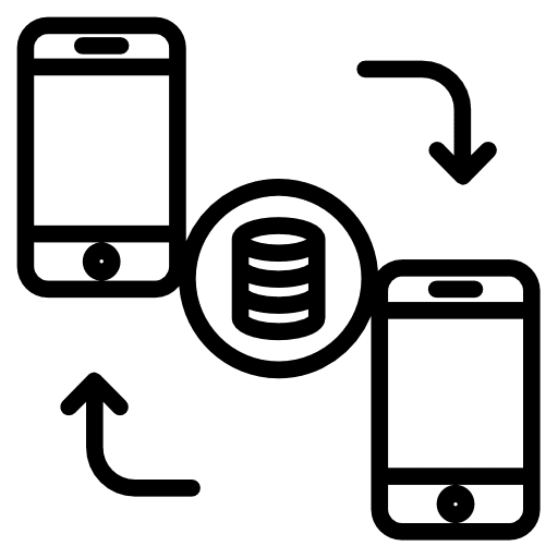 Mobile mobile electronics arrows icon