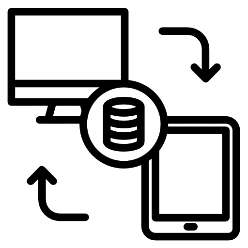 Transfer networking smartphone cellphone icon