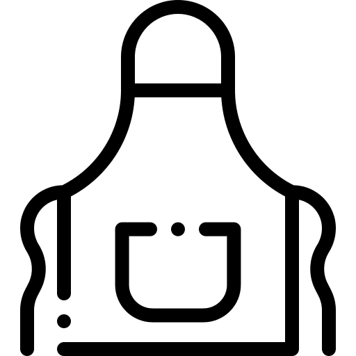 Apron tools food and restaurant cleaning icon