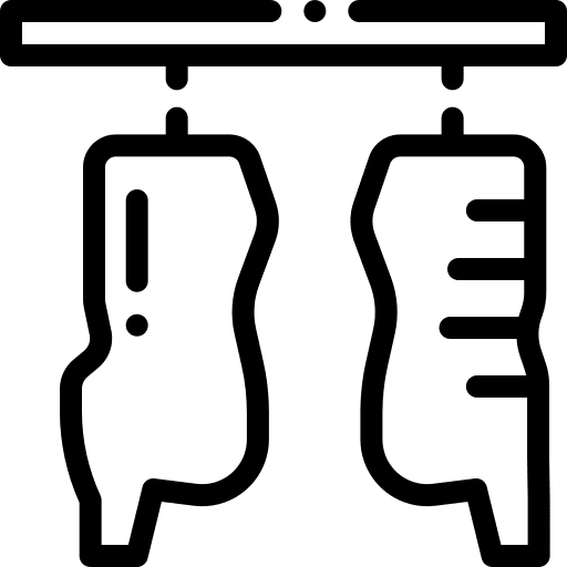 Butchery pork people hang icon