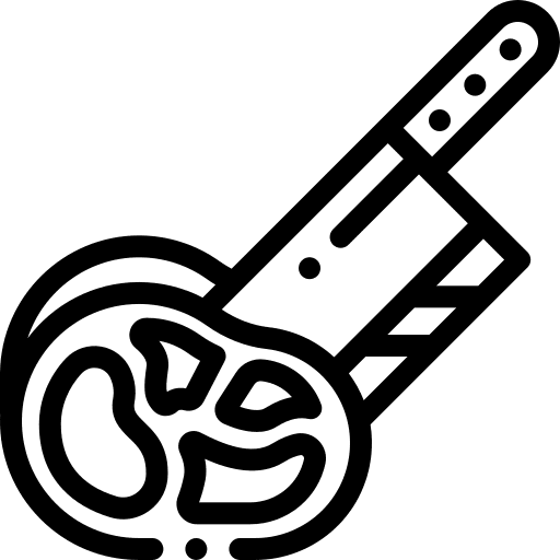 Cut meat food cutting icon