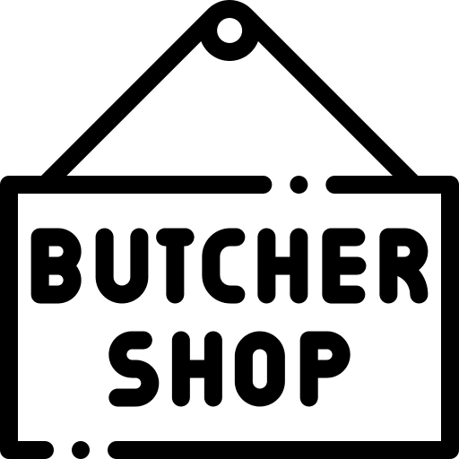 Butcher shop sign butcher shop square icon