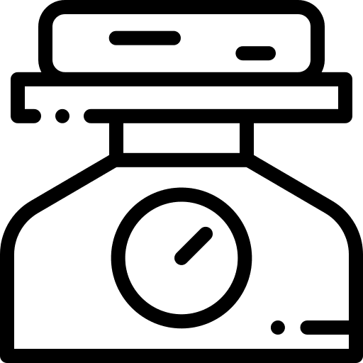 Scale cuisine ham slice icon