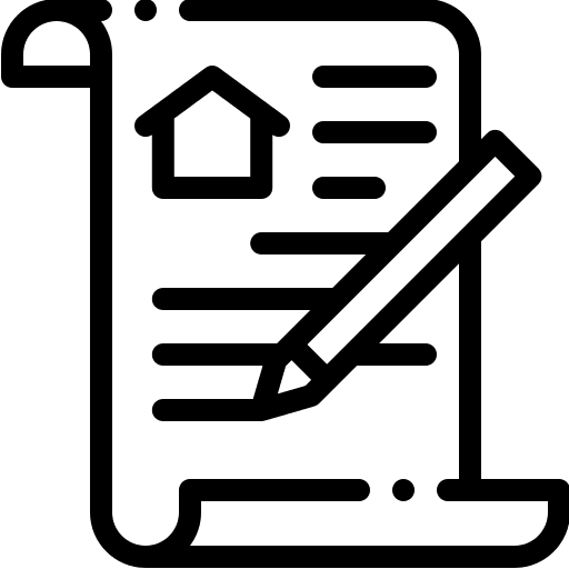 Contract property real estate home icon