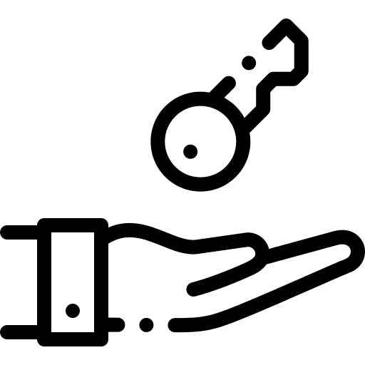 Key house smart key hands and gestures icon