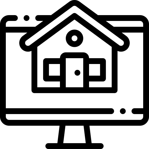 Monitor for sale house real estate icon