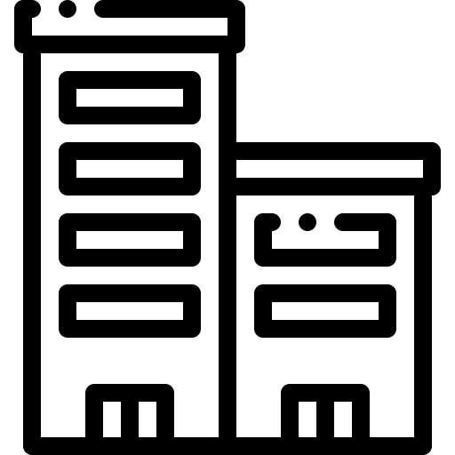 Apartment buildings apartments business icon