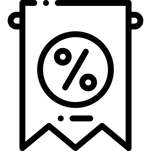 Discount sales banner signs icon