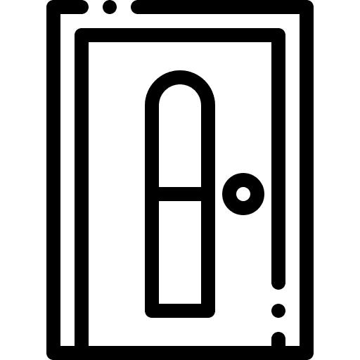 Door access furniture and household construction and tools icon