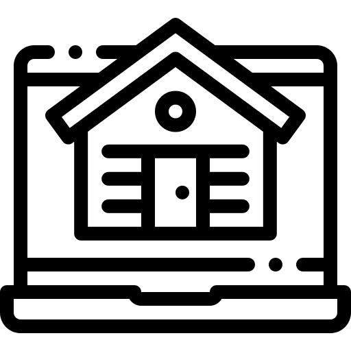 Laptop business computer real estate icon