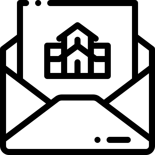 Letter property mail buildings icon