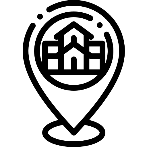 Placeholder map point buildings signs icon