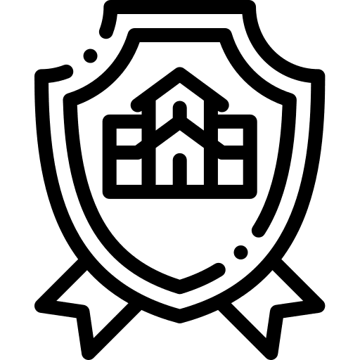 Protection secure real estate defense icon