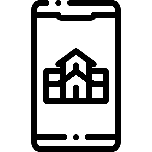 Smartphone buildings technology mobile phone icon