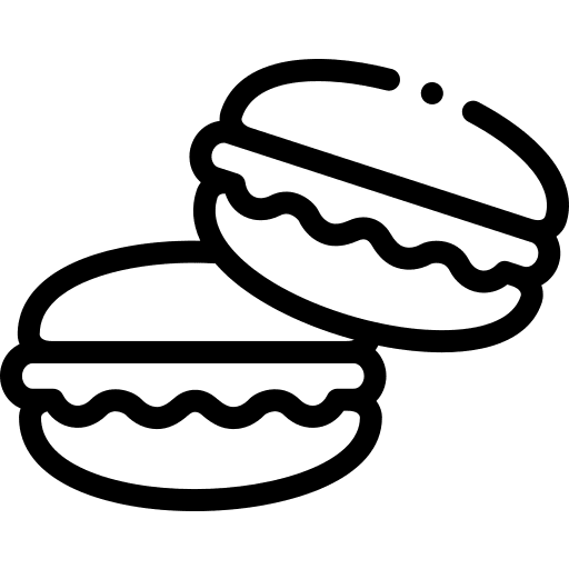 Macarons bakery sweet snack icon