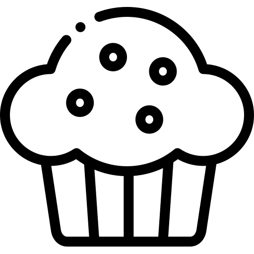 Muffin food sweet baked icon