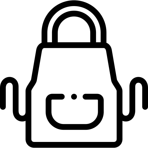 Apron accessory clothes tools and utensils icon