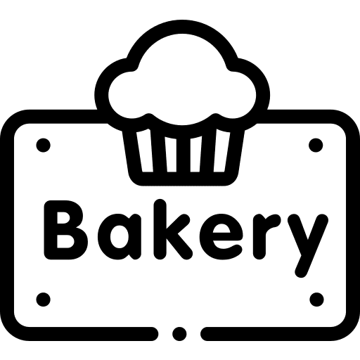 Bakery food sign sweet icon