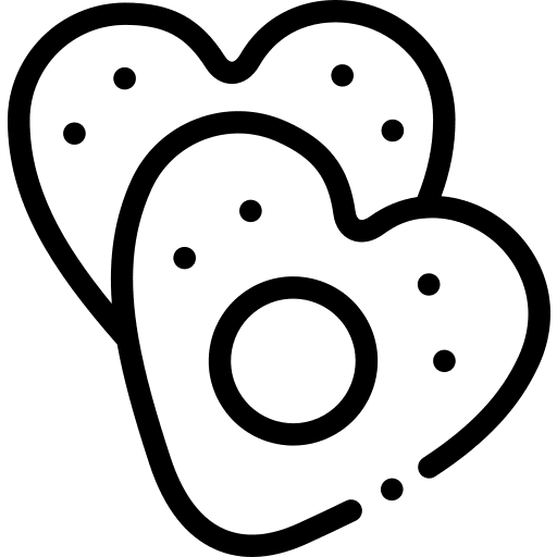 Biscuit sweet snack cookies icon