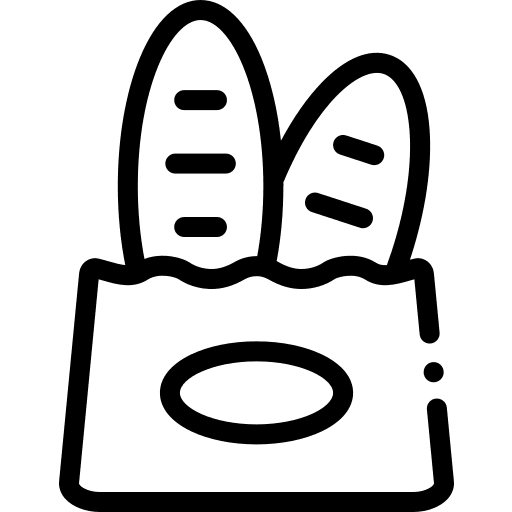 Paper bag meal food cereal icon