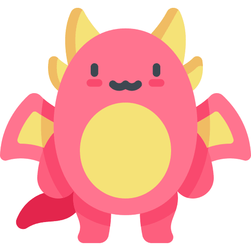 Dragon animals fairy tale monster icon