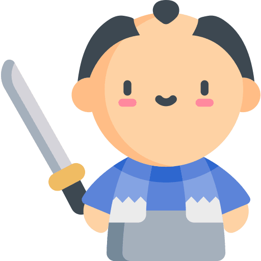 Samurai profile social japanese icon