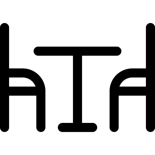 Dinner table house things chairs table icon