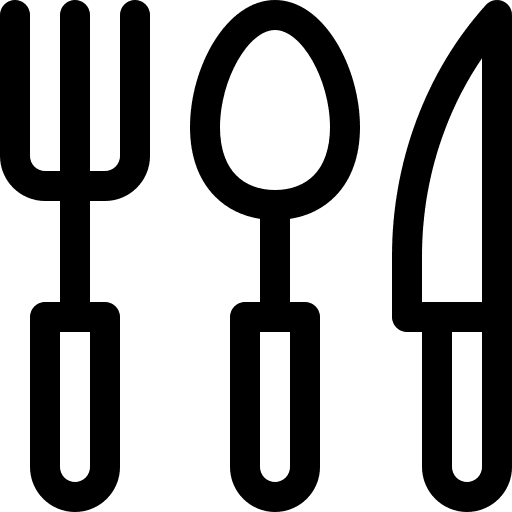 Fork tools and utensils spoon cutlery icon