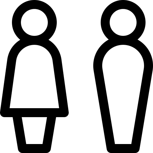 Restroom woman signs man icon