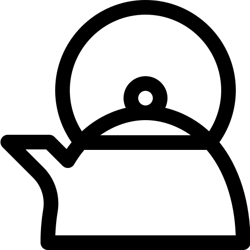 Tea pot kettle tea kitchenware icon