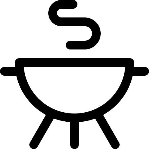 Bbq grill furniture and household gastronomy icon