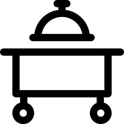 Food trolley supper food trolley hotel icon