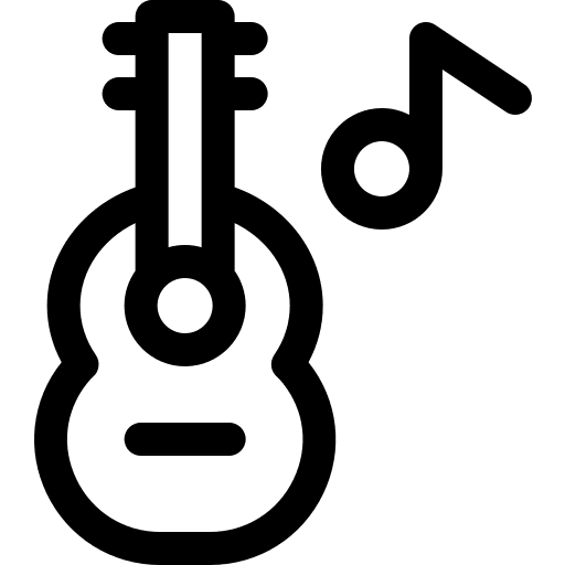 Guitar music and multimedia acoustic guitar guitar icon