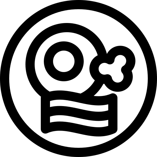 Ham plate menu dish icon