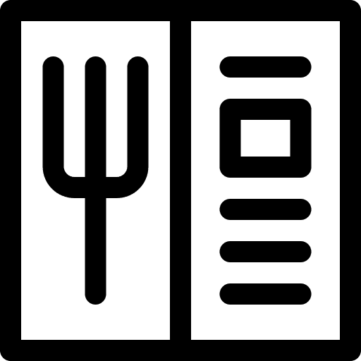 Menu food and restaurant files and folders choose icon