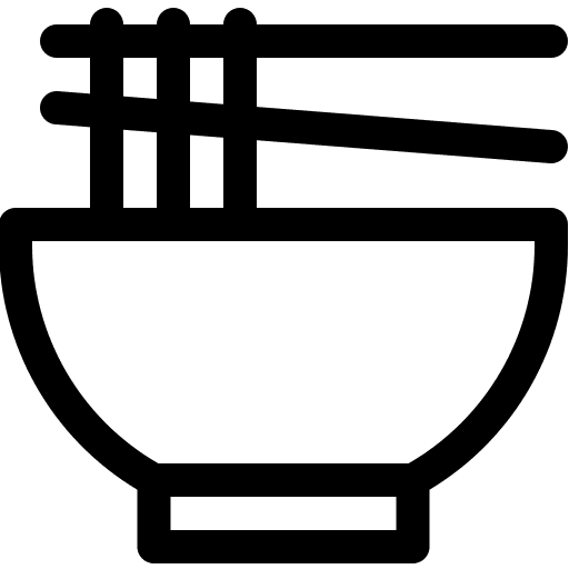 Noodles chinese sticks food icon