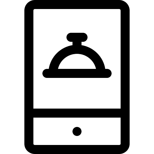 Online store electronics food and restaurant smartphone icon