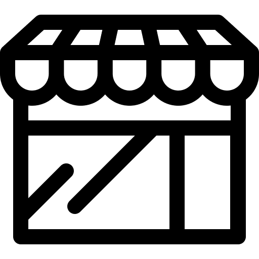 Restaurant buildings store food and restaurant icon