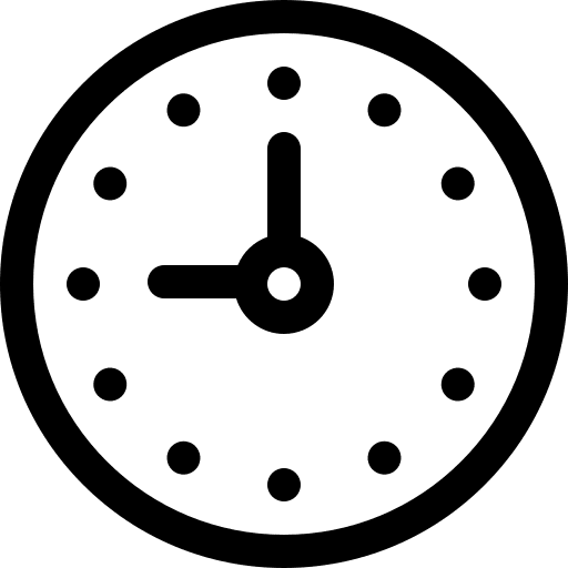 Time time and date clock watch icon