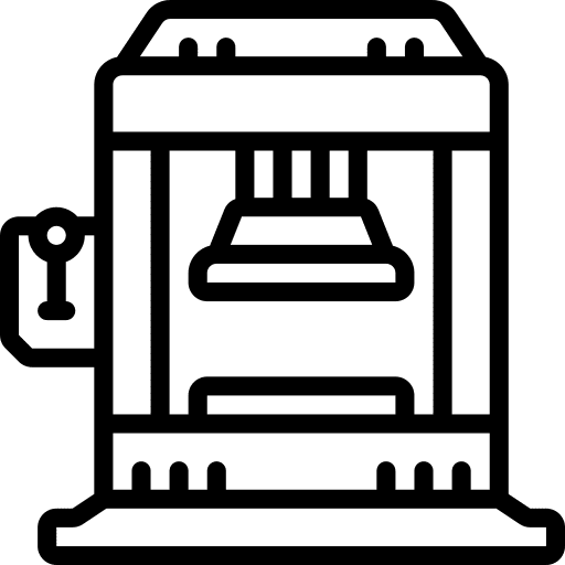 Press machine pollution press icon