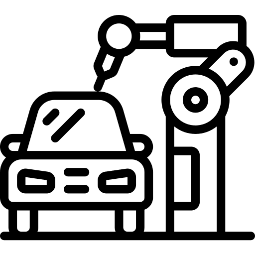 Robotic car conveyor electronics icon