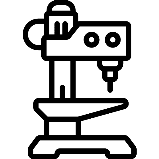Drill industrial drill machine icon