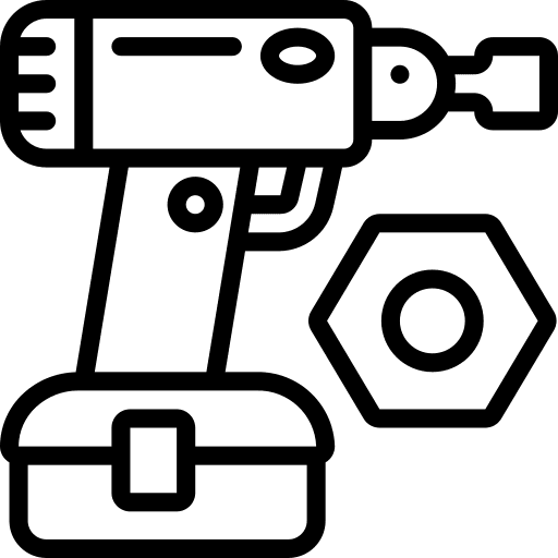 Drill machine driller construction and tools icon