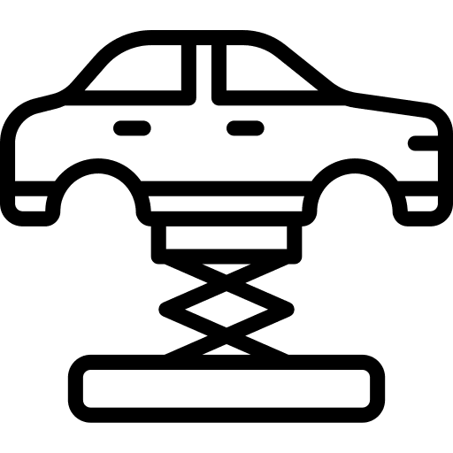 Hydraulic car garage hydraulic car transportation icon