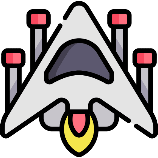 Spaceship travel booster hobbies and free time icon