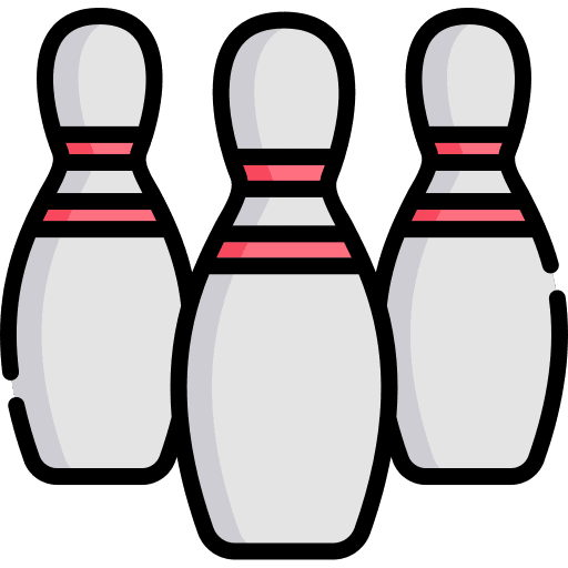 Bowling bowling pins sports hobbies and free time icon