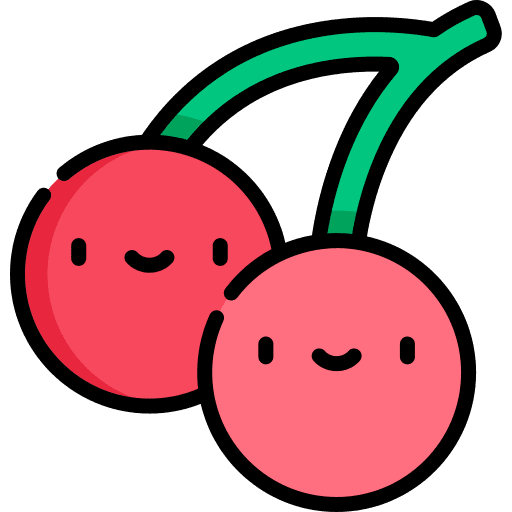 Cherry organic food vegetarian icon