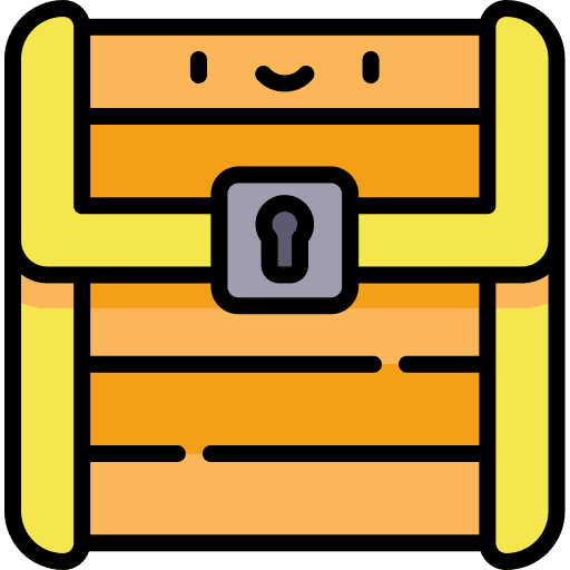 Treasure chest treasure gold pirate icon