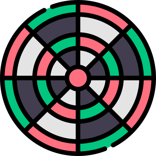 Dartboard tool hobbies and free time target icon